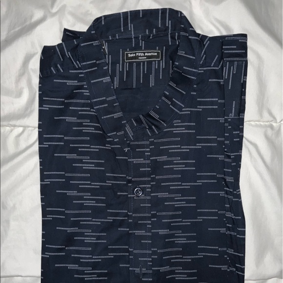 Sam's Fifth Avenue blue-banded shirt with white streaks size XL,new without tags - Picture 1 of 2